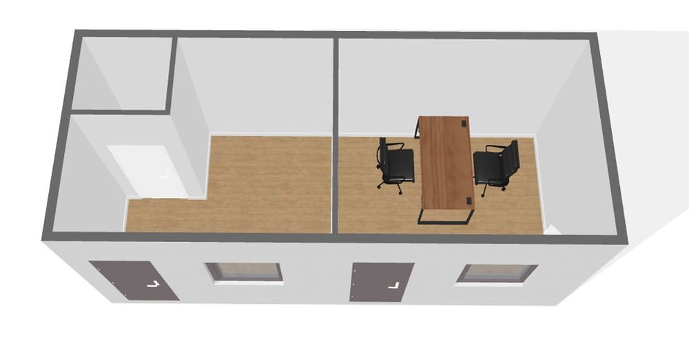 Contenitore sociale di 21 m² –, WC e spogliatoio - Image 4