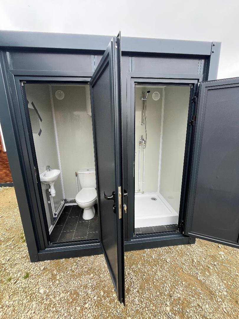 CONTENITORE SANITARIO WC + DOCCIA COLLEGABILE GRIGIO